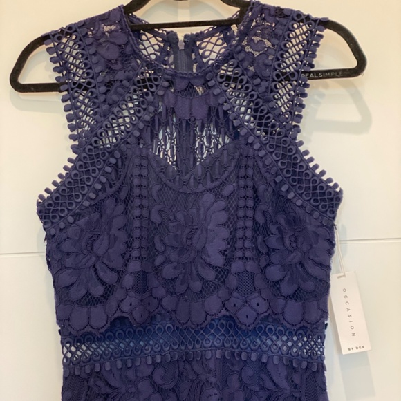 Occasion by Dex Blue Lace Dress - NWT - S - Picture 6 of 9